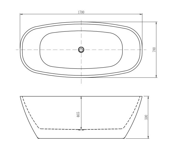 Акриловая ванна Aquatek Тера AQ-128778WT 170x78