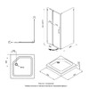 Душевое ограждение Triton Терра хром 90x90