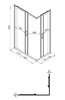 Душевое ограждение Triton Фикс блэк 120x80