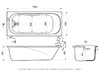 Ванна из искусственного камня Delice Triumph 180x80