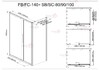 Душевое ограждение AvaCan FB 120-140-SB 90 120-140x90