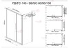 Душевое ограждение AvaCan FС 120-140-SС100 MT 120-140x100