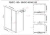Душевое ограждение AvaCan FB 140-160-SB 80 MT 140-160x80