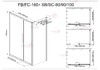 Душевое ограждение AvaCan FС 140-160-SС 100 MT 140-160x100