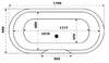 Ванна из искусственного камня Bas Венеция 170x80 серый