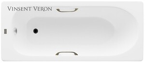 Чугунная ванна Vinsent Veron Soissons 170x70x42 с бронзовыми ручками