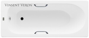 Чугунная ванна Vinsent Veron Soissons 170x70x42 с хромированными ручками