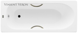 Чугунная ванна Vinsent Veron Soissons 170x70x42 с бронзовыми ручками