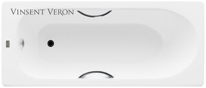 Чугунная ванна Vinsent Veron Soissons 170x70x42 с хромированными ручками