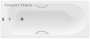 Чугунная ванна Vinsent Veron Soissons 170x70x42 с ручками цвет никель