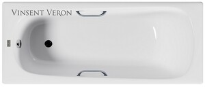 Чугунная ванна Vinsent Veron Concept 170x70x42 с хромированными ручками
