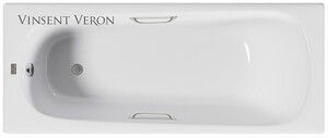 Чугунная ванна Vinsent Veron Concept 170x70x42 с ручками цвет никель