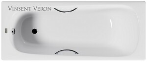 Чугунная ванна Vinsent Veron Concept 170x70x42 с хромированными ручками
