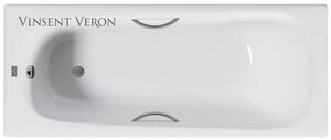 Чугунная ванна Vinsent Veron Concept 170x70x42 с ручками оружейная сталь