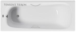 Чугунная ванна Vinsent Veron Concept 170x70x42 с ручками цвет никель