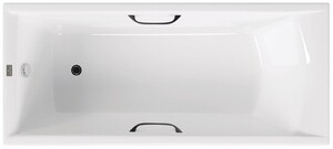 Чугунная ванна Vinsent Veron Devon 170x70x45 с черными матовыми ручками