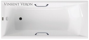 Чугунная ванна Vinsent Veron Devon 170x70x45 с хромированными ручками
