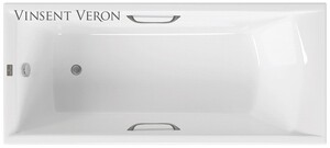 Чугунная ванна Vinsent Veron Devon 170x70x45 с ручками оружейная сталь