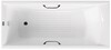 Чугунная ванна Vinsent Veron Devon 175x70x45 с черными матовыми ручками и а/п
