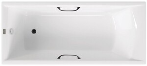 Чугунная ванна Vinsent Veron Devon 175x70x45 с черными матовыми ручками