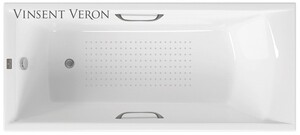 Чугунная ванна Vinsent Veron Devon 175x70x45 с ручками оружейная сталь и а/п