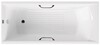 Чугунная ванна Vinsent Veron Devon 175x75x45 с черными матовыми ручками и а/п