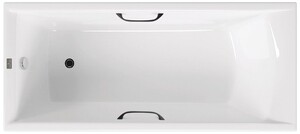 Чугунная ванна Vinsent Veron Devon 180x70x45 с черными матовыми ручками