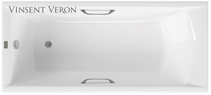 Чугунная ванна Vinsent Veron Devon 180x70x45 с ручками оружейная сталь
