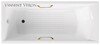 Чугунная ванна Vinsent Veron Devon 180x75x45 с золотыми ручками и а/п