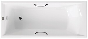 Чугунная ванна Vinsent Veron Devon 190x80x45 с черными матовыми ручками