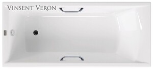 Чугунная ванна Vinsent Veron Devon 190x80x45 с хромированными ручками