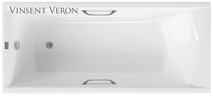 Чугунная ванна Vinsent Veron Devon 190x80x45 с ручками оружейная сталь