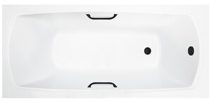 Ванна из искусственного камня Delice Veneto 170x75 глянцевая с черными ручками DLR330061RB-G