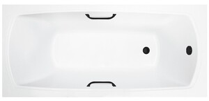 Ванна из искусственного камня Delice Veneto 180x75 глянцевая с черными ручками DLR330062RB-G