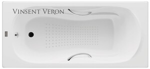 Чугунная ванна Vinsent Veron Haiti 170x80x42 с хромированными ручками и а/п