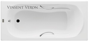Чугунная ванна Vinsent Veron Haiti 170x80x42 с хромированными ручками