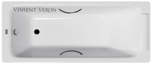 Чугунная ванна Vinsent Veron Italon 170x70x45 с хромированными ручками