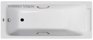 Чугунная ванна Vinsent Veron Italon 170x70x45 с бронзовыми ручками