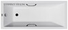 Чугунная ванна Vinsent Veron Square 170x75x45 с черными матовыми ручками