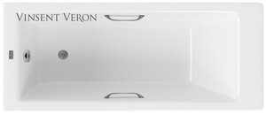 Чугунная ванна Vinsent Veron Tampa 170x70x42 с ручками оружейная сталь