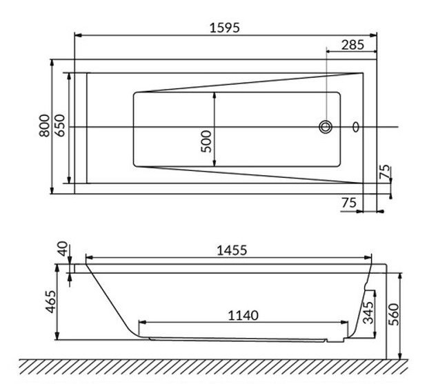 Акриловая ванна Whitecross Wave 160x80