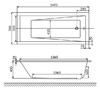 Акриловая ванна Whitecross Wave Slim 150x70