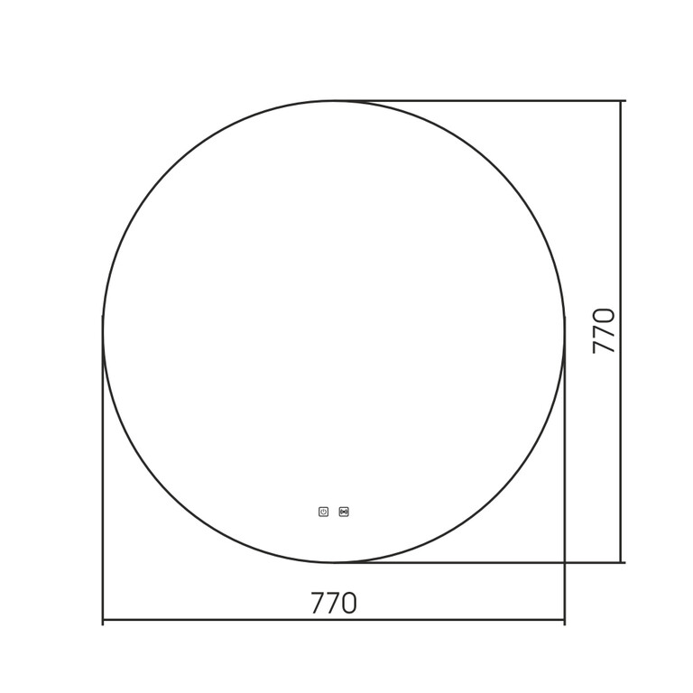 Зеркало Abber Mond AG6203S-0.77 77x77