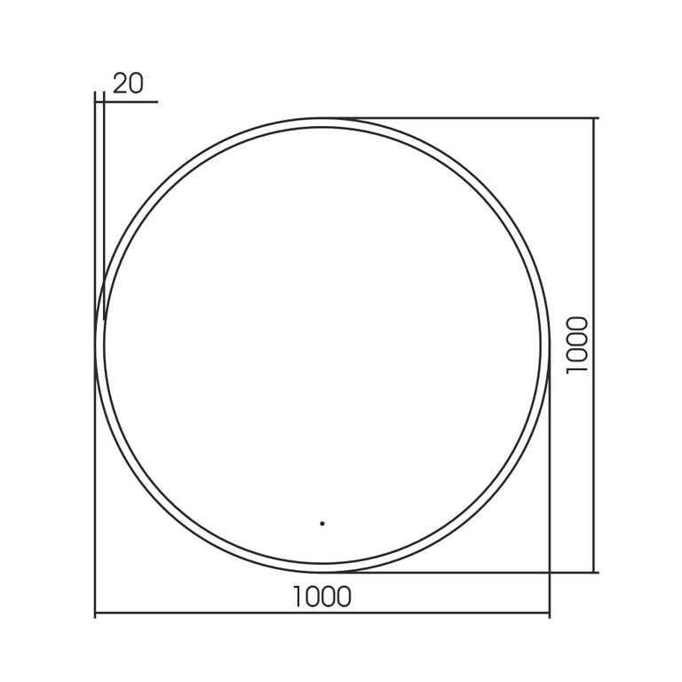 Зеркало Abber Mond AG6204SCGL-1.0 100x100