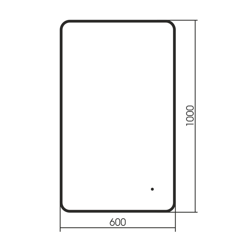 Зеркало Abber See AG6102SCB 60x100