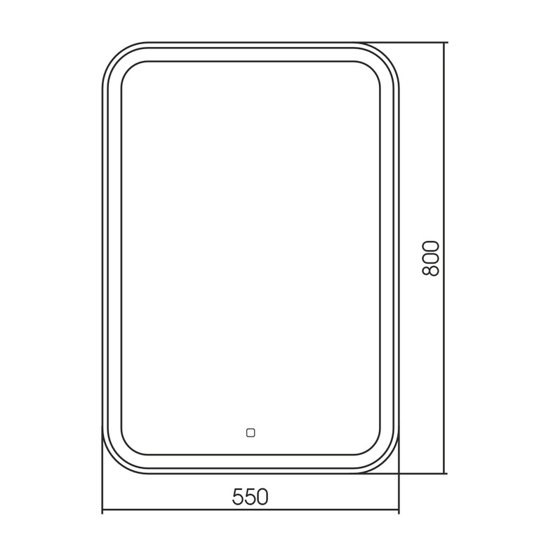 Зеркало Abber See AG6105S 55x80