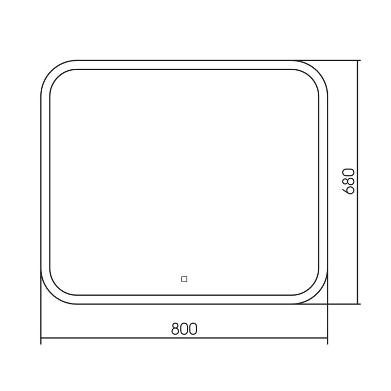 Зеркало Abber See AG6109S-0.8 80x68