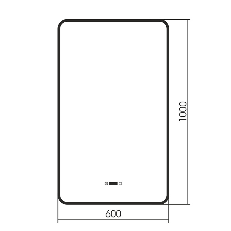 Зеркало Abber See AG6114SWHB 60x100