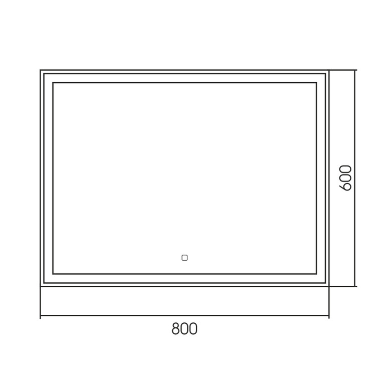 Зеркало Abber See AG6116S 80x60