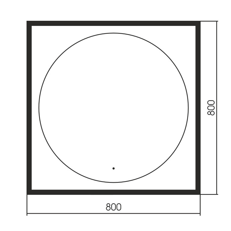 Зеркало Abber See AG6117SCRB 80x80